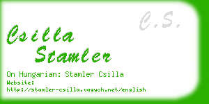 csilla stamler business card